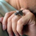 Sterling Silver Wolf Head Biker Ring: Gothic Motorcycle Jewelry - Image 9