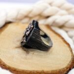 Sterling Silver Wolf Head Sword Ring - Viking Gothic Jewelry - Image 6