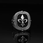 Sterling Silver Fleur De Lis Ring – Victorian Art Deco French Jewelry - Image 2