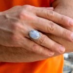 Rainbow Moonstone Sterling Silver Ring: Boho Healing Crystal Jewelry - Image 7