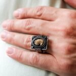 Sterling Silver Eagle Ring: Antiqued Biker Warrior Jewelry - Image 8