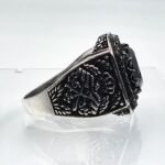 Sterling Silver Black Onyx Ring: Ottoman Turkish Style, Bold Statement - Image 9