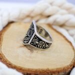 Sterling Silver Men’s Ring – Vintage Style Engraved Statement Ring, Gothic Ottoman Pattern, Handmade Antique Style Jewelry, Gift for Him - Image 5