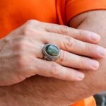 Handmade Labradorite Sterling Silver Ring: Men's Boho Viking Jewelry - Image 7