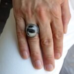 Zebra Jasper Ring for Men: Sterling Silver Rustic Tribal Band - Image 6