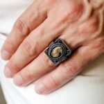 Sterling Silver Eagle Ring: Antiqued Biker Warrior Jewelry - Image 7