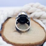 Handmade Sterling Silver Agate Ring: Tribal Islamic Vintage Style - Image 5