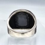 Mens Handmade Ring, Radiant Gemstone Ring, Black Onyx Men Silver Ring, 925 Sterling Silver Men Ring, Anniversary Gifts - Image 10