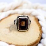 Emerald-Cut Sultanite Sterling Silver Ring: Color-Changing Gemstone - Image 4
