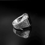 Black Onyx Sterling Silver Signet Ring - Square Stone, Mens Jewelry - Image 4