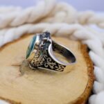 Handmade Sterling Silver Emerald Ring for Men: May Birthstone - Image 5