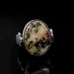Dendritic Agate Ring: Sterling Silver Landscape Stone, Earthy Boho Jewelry