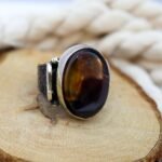 Handmade Sterling Silver Agate Ring: Tribal Islamic Vintage Style - Image 2