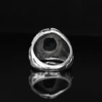 Handmade Sterling Silver Star Sapphire Ring – Dark Blue Gemstone - Image 9