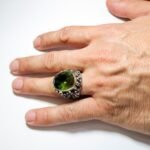 Color Changing Sultanite Ring: Embossed Sterling Silver Zultanite Statement Ring - Image 9