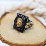 Powerful Sterling Silver Lion Head Ring – Gold Black Gothic Warrior Jewelry - Image 3