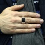 Sterling Silver Onyx Signet Ring - Handmade Men's Jewelry - Image 8