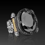 Sterling Silver Onyx Signet Ring: Ottoman Turkish Style, Bold Jewelry