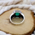 Radiant Emerald Cut Green Paraiba Ring – Sterling Silver Neon Statement - Image 10