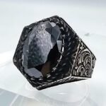 Vintage Art Deco Sterling Silver Black Onyx Ring: Turkish Handmade - Image 7