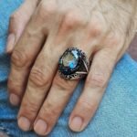 Mystic Topaz Sterling Silver Men's Ring: Bold Statement Jewelry - Image 6