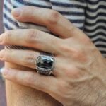 Mens Handmade Ring, Radiant Gemstone Ring, Black Onyx Men Silver Ring, 925 Sterling Silver Men Ring, Anniversary Gifts - Image 4