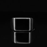 Sterling Silver Onyx Signet Ring - Handmade Men's Jewelry - Image 3