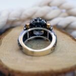 Mystic Topaz Ring: Emerald-Cut Sterling Silver Gothic Statement - Image 10