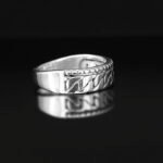 Sterling Silver Curb Chain Ring: Unisex Gothic Band - Image 2