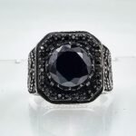 Sterling Silver Black Onyx Ring: Ottoman Turkish Style, Bold Statement - Image 3