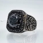 Sterling Silver Black Onyx Ring: Ottoman Turkish Style, Bold Statement - Image 5