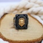 Powerful Sterling Silver Lion Head Ring – Gold Black Gothic Warrior Jewelry - Image 4