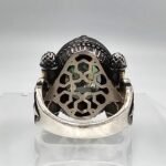 Rainbow Mystic Topaz Ring: Mid-Century 925 Sterling Silver, Bronze Accents - Image 10