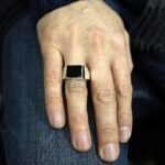 Sterling Silver Onyx Signet Ring - Handmade Men's Jewelry - Image 7