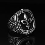 Sterling Silver Fleur De Lis Ring Victorian Art Deco French jewelry