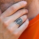 Sterling Silver Men’s Ring – Vintage Style Engraved Statement Ring, Gothic Ottoman Pattern, Handmade Antique Style Jewelry, Gift for Him - Image 8
