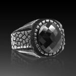 Mens Handmade Ring, Black Onyx Men Silver Ring, Oval Gemstone Ring, 925 Sterling Silver Men Ring, Anniversary Gifts