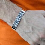 Bold Oxidized Rebel Cuff Bracelet – Sterling Silver Viking Bangle - Image 2