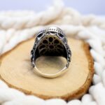 Powerful Turquoise Mens Ring – Handmade Sterling Silver Ottoman Style - Image 10