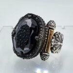 Sterling Silver Onyx Signet Ring: Ottoman Turkish Style, Bold Jewelry - Image 5