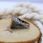 Sterling Silver Tiger's Eye Signet Ring: Natural Brown Gemstone - Image 5