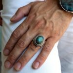 Handmade Labradorite Sterling Silver Ring: Men's Boho Viking Jewelry - Image 8