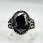 925 Sterling Silver Oval Black Onyx Ring - Ottoman Style Turkish Jewelry - Bold Statement Ring - Image 7