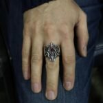 Sterling Silver Dragon Ring with Red Agate - Fantasy Jewelry - Image 7