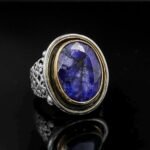 Men's Sterling Silver Blue Sapphire Ring: Royal September Birthstone