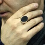 Black Onyx Ring: Oval 925 Sterling Silver Statement Ring - Image 8