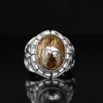 Sterling Silver 925K, Original Oval Bronzite Gemstone, Antique Jewelry Handmade Ring, Gift Vintage Ring - Image 3