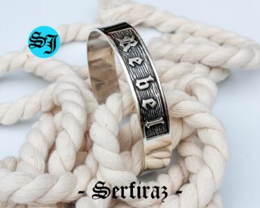 Bold Oxidized Rebel Cuff Bracelet – Sterling Silver Viking Bangle - Image 7