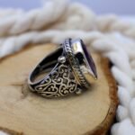 Bold Sterling Silver Mens Ruby Ring – Vintage July Birthstone - Image 5