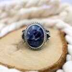 Vintage Sodalite Gemstone Ring – Sterling Silver Boho Jewelry - Image 2